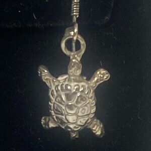 Native American Sterling Silver Turtle Earrings with wires